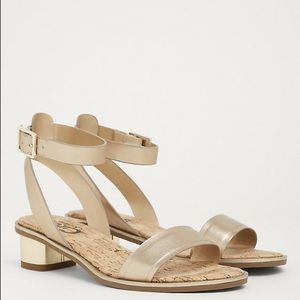 Circus by Sam Edelman Gold Block Sandal 7.5 Wide